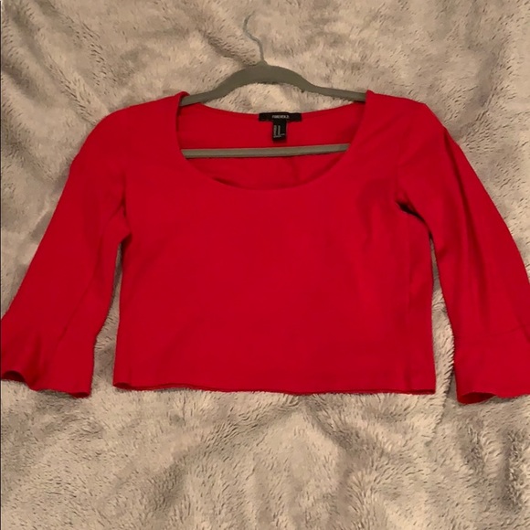 Forever 21 red crop top - Picture 2 of 4